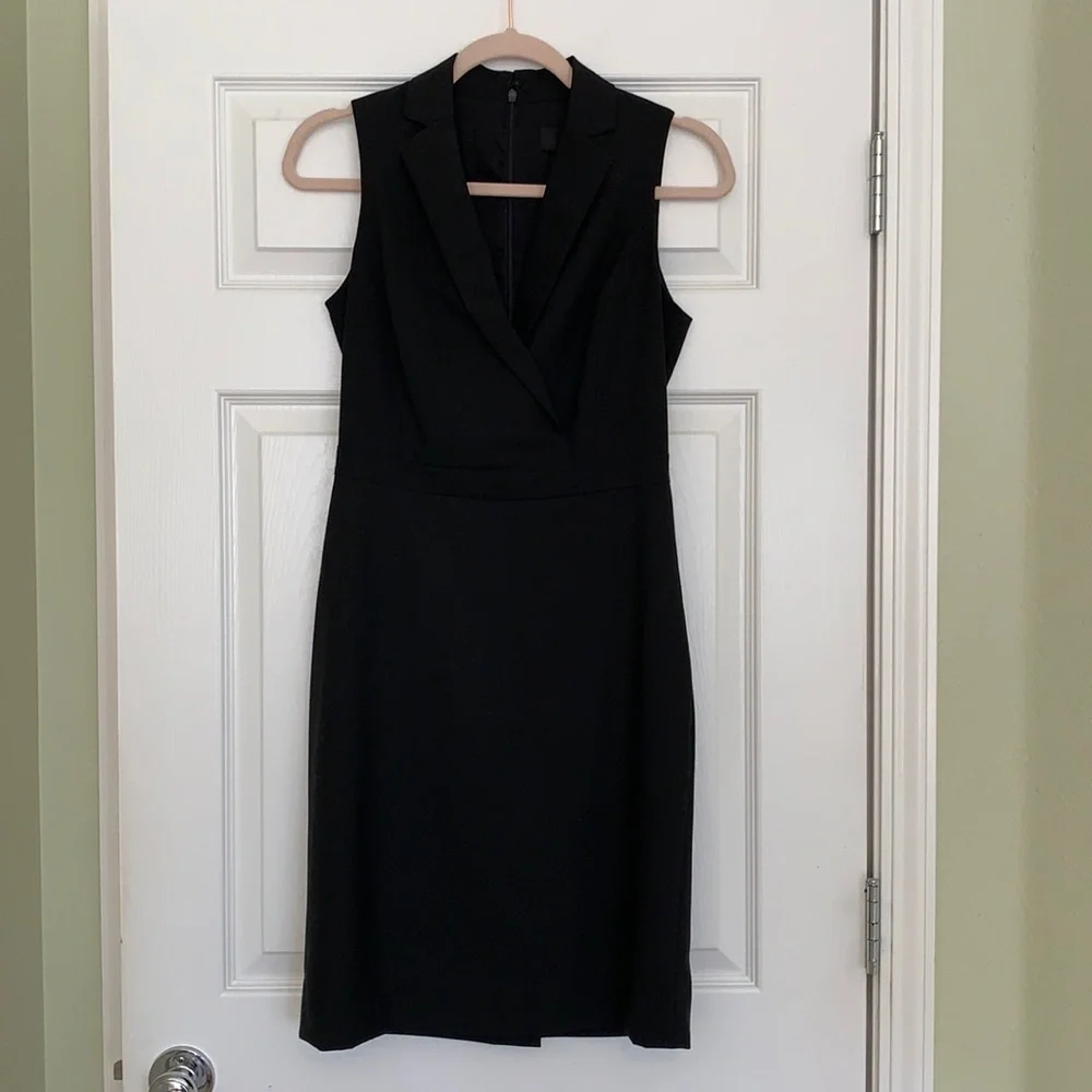 J. Crew Black Sleeveless Sheath Dress